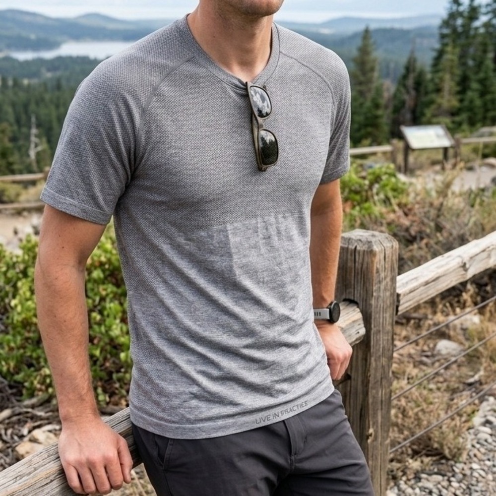 Lululemon Metal Vent Tech Shirt Mens L Gray Short Sleeve Mesh Training Tee